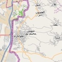 post offices in Palestine: area map for (79) Nur Shams Camp